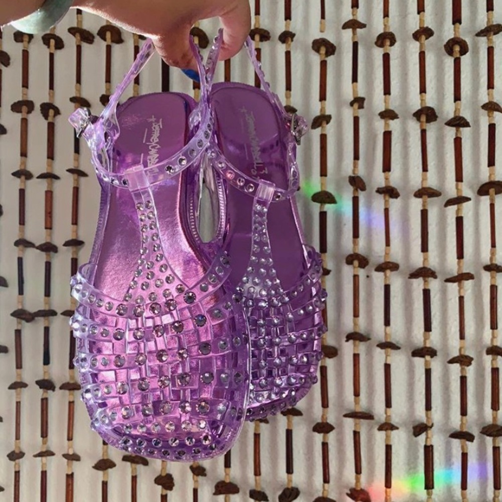 Jeffrey Campbell Jelly Crystal Embellished Sandal